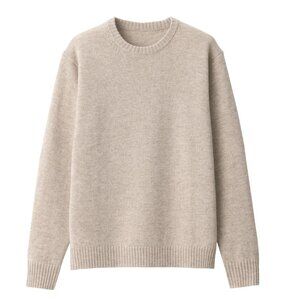 Muji 100% Wool Washable Mid-Gauge Crew Neck Sweater